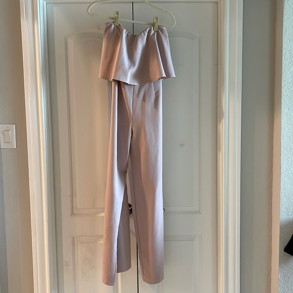 Missguided pink wide leg jumpsuit size 6